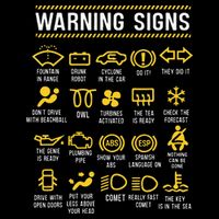 Warning Signs 101 Funny Car Mechanic Drawstring Bag