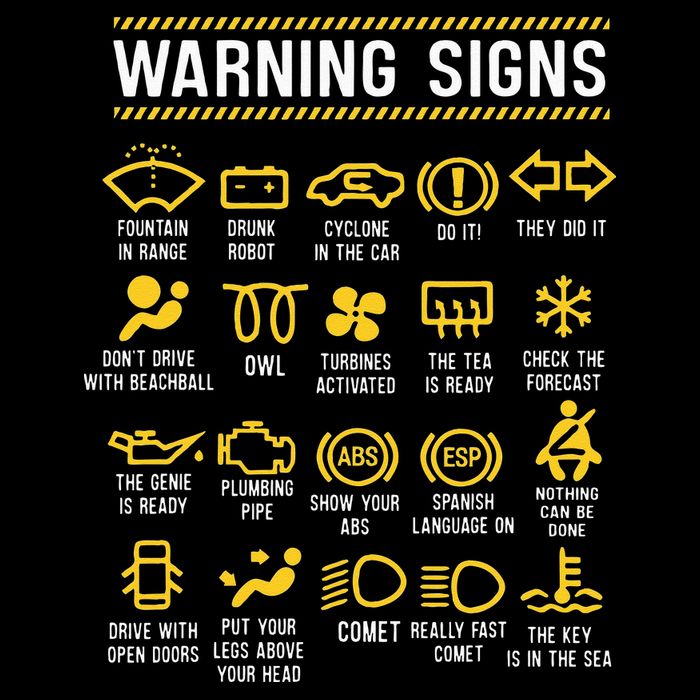 Warning Signs 101 Funny Car Mechanic Drawstring Bag