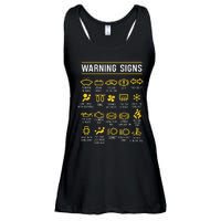 Warning Signs 101 Funny Car Mechanic Ladies Essential Flowy Tank