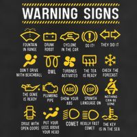 Warning Signs 101 Funny Car Mechanic Golf Towel