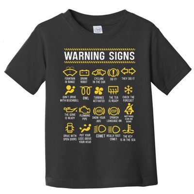Warning Signs 101 Funny Car Mechanic Toddler T-Shirt