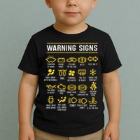 Warning Signs 101 Funny Car Mechanic Toddler T-Shirt
