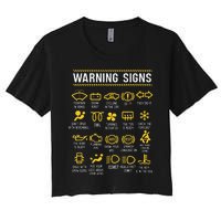 Warning Signs 101 Funny Car Mechanic Women's Crop Top Tee