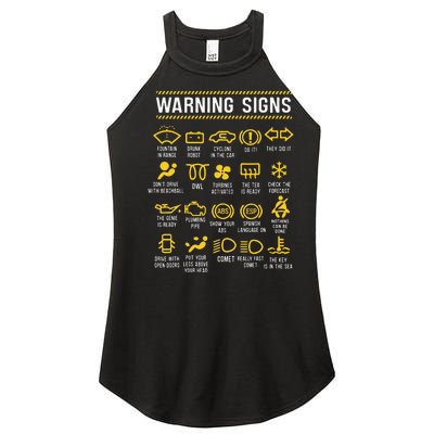 Warning Signs 101 Funny Car Mechanic Women's Perfect Tri Rocker Tank