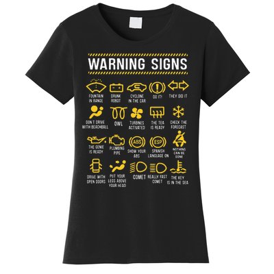 Warning Signs 101 Funny Car Mechanic Women's T-Shirt