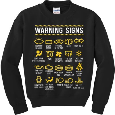 Warning Signs 101 Funny Car Mechanic Kids Sweatshirt