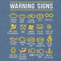 Warning Signs 101 Funny Car Mechanic Garment-Dyed Sweatshirt