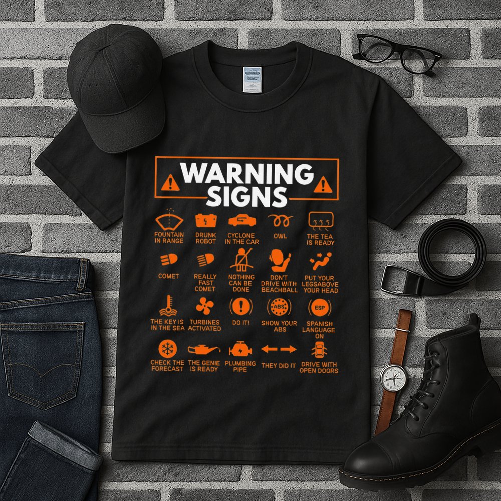 Warning Signs 101 Funny Car Mechanic Gift Gift Car Funny Tall T-Shirt