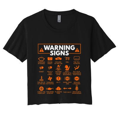 Warning Signs 101 Funny Car Mechanic Gift Gift Car Funny Crop Top