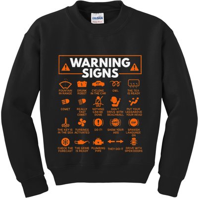 Warning Signs 101 Funny Car Mechanic Gift Gift Car Funny Kids Sweatshirt
