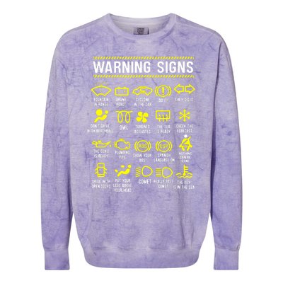 Warning Signs 101 Colorblast Crewneck Sweatshirt