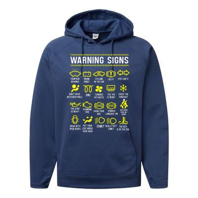 Warning Signs 101 Performance Fleece Hoodie