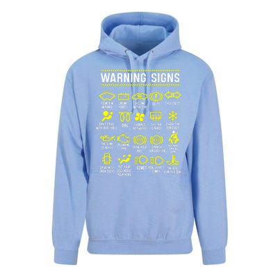 Warning Signs 101 Unisex Surf Hoodie