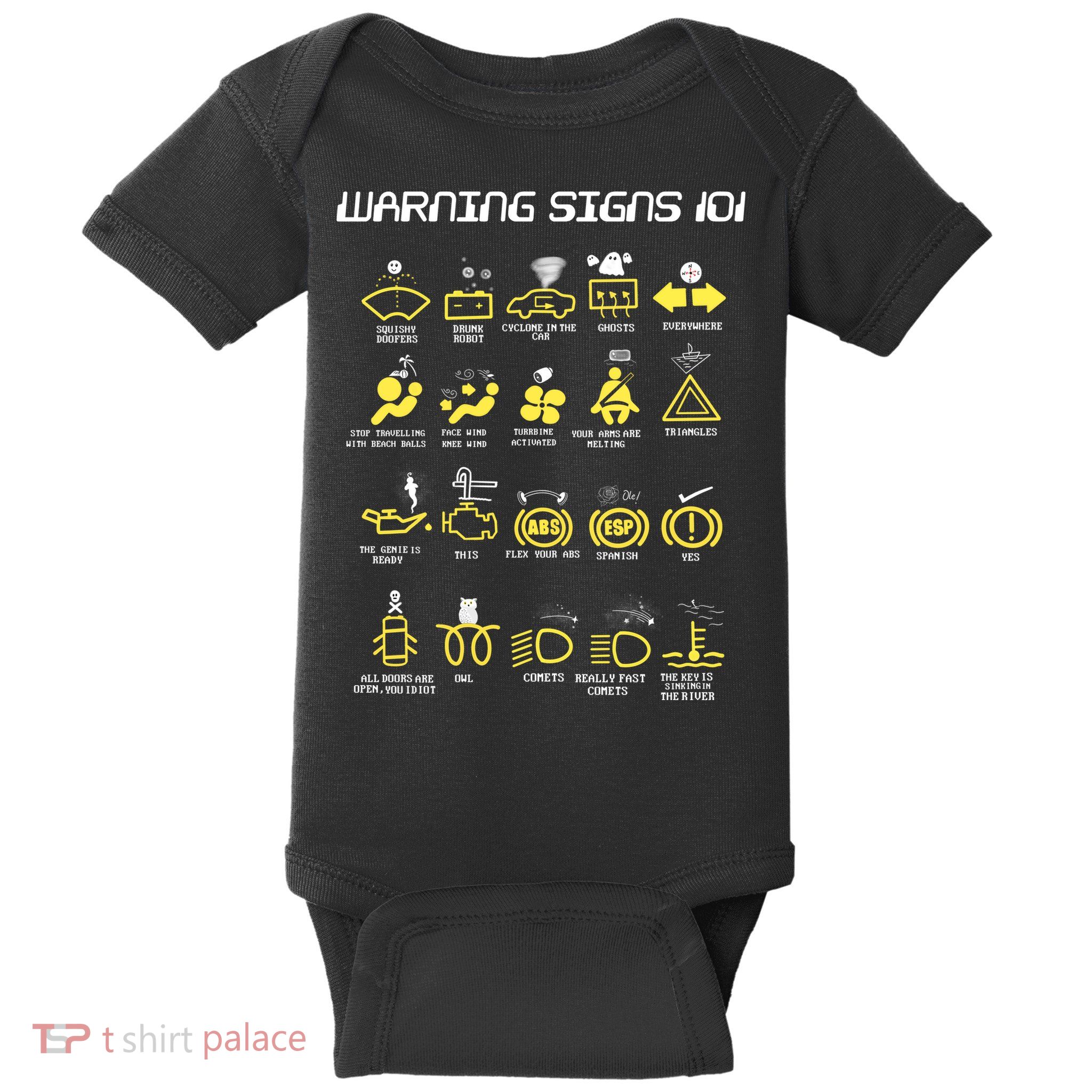 Warning Signs 101 Baby Bodysuit
