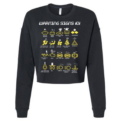 Warning Signs 101 Cropped Pullover Crew