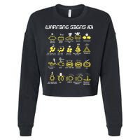 Warning Signs 101 Cropped Pullover Crew