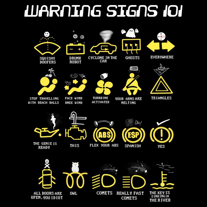 Warning Signs 101 Zip Tote Bag