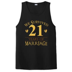 We Survived 21 Years Of Marriage Couple 21st Anniversary PosiCharge Competitor Tank