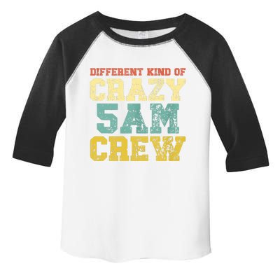 Workout Squad 5 AM Crew Funny Gym Saying Retro Vintage Toddler Fine Jersey T-Shirt