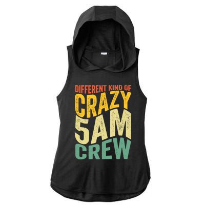 Workout Squad 5 AM Crew Funny Gym Saying Vintage Ladies PosiCharge Tri-Blend Wicking Draft Hoodie Tank