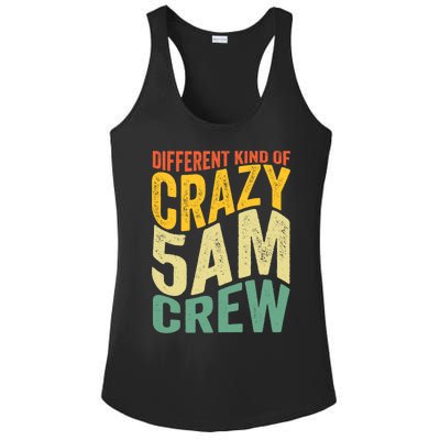 Workout Squad 5 AM Crew Funny Gym Saying Vintage Ladies PosiCharge Competitor Racerback Tank