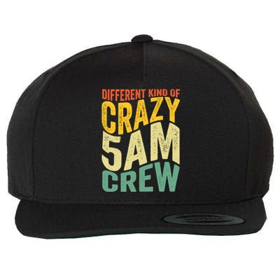 Workout Squad 5 AM Crew Funny Gym Saying Vintage Wool Snapback Cap