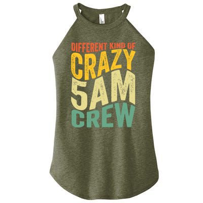 Workout Squad 5 AM Crew Funny Gym Saying Vintage Women's Perfect Tri Rocker Tank