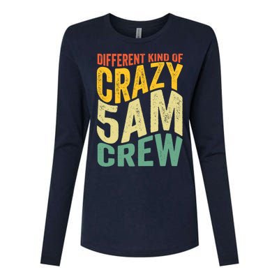 Workout Squad 5 AM Crew Funny Gym Saying Vintage Womens Cotton Relaxed Long Sleeve T-Shirt