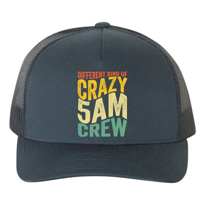 Workout Squad 5 AM Crew Funny Gym Saying Vintage Yupoong Adult 5-Panel Trucker Hat