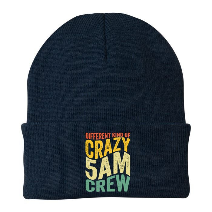 Workout Squad 5 AM Crew Funny Gym Saying Vintage Knit Cap Winter Beanie