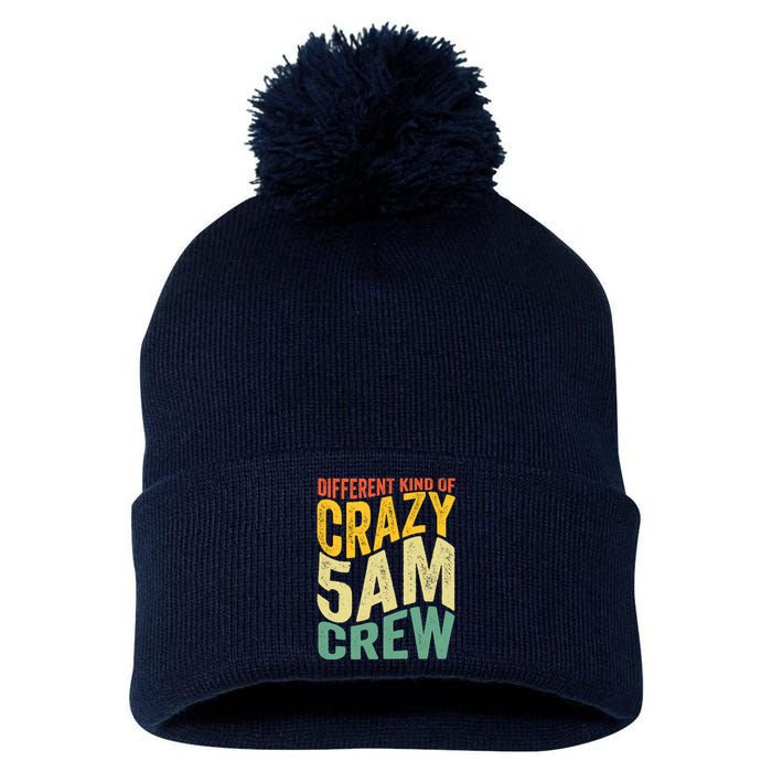 Workout Squad 5 AM Crew Funny Gym Saying Vintage Pom Pom 12in Knit Beanie