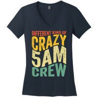 Workout Squad 5 AM Crew Funny Gym Saying Vintage Women's V-Neck T-Shirt