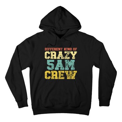 Workout Squad 5 AM Crew Funny Gym Saying Retro Vintage Hoodie