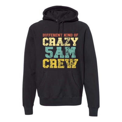 Workout Squad 5 AM Crew Funny Gym Saying Retro Vintage Premium Hoodie