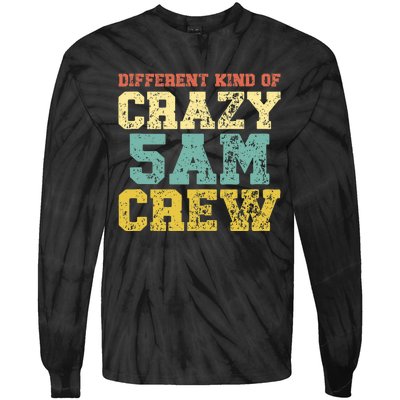 Workout Squad 5 AM Crew Funny Gym Saying Retro Vintage Tie-Dye Long Sleeve Shirt