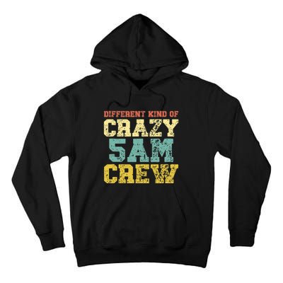 Workout Squad 5 AM Crew Funny Gym Saying Retro Vintage Tall Hoodie