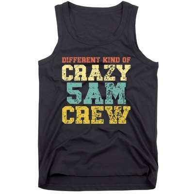 Workout Squad 5 AM Crew Funny Gym Saying Retro Vintage Tank Top