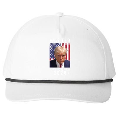 Wanted Save America 2024 Donald Trump USA Flag Snapback Five-Panel Rope Hat