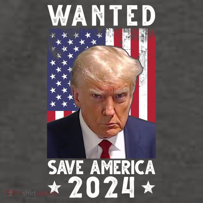 Wanted Save America 2024 Donald Trump USA Flag Vector Backpack