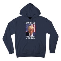 Wanted Save America 2024 Donald Trump USA Flag Hoodie