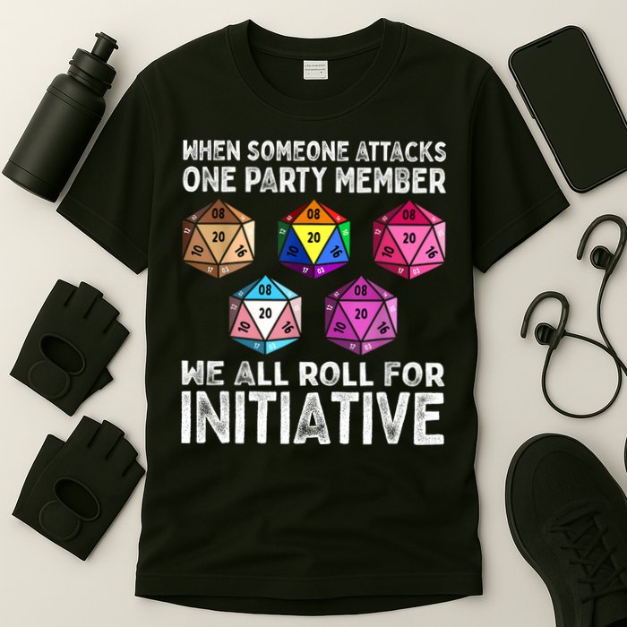 When Someone Attacks One Party Member D20 Dice LGBTQ Ally T-Shirt