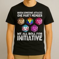 When Someone Attacks One Party Member D20 Dice LGBTQ Ally T-Shirt
