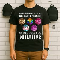 When Someone Attacks One Party Member D20 Dice LGBTQ Ally T-Shirt