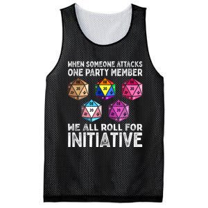 When Someone Attacks One Party Member D20 Dice LGBTQ Ally Mesh Reversible Basketball Jersey Tank