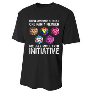 When Someone Attacks One Party Member D20 Dice LGBTQ Ally Performance Sprint T-Shirt