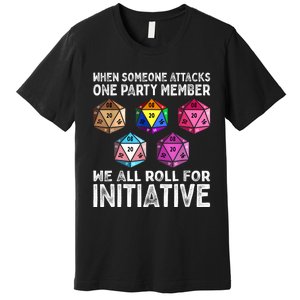 When Someone Attacks One Party Member D20 Dice LGBTQ Ally Premium T-Shirt