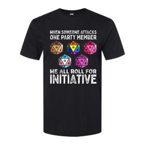 When Someone Attacks One Party Member D20 Dice LGBTQ Ally Softstyle CVC T-Shirt