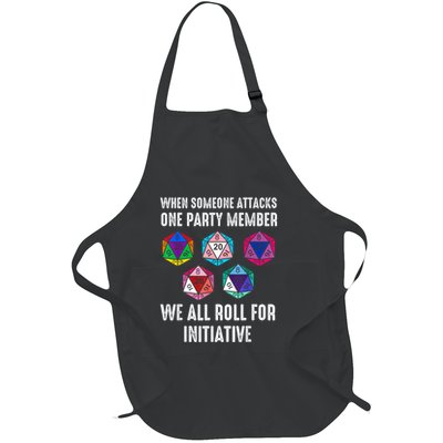 When Someone Attacks One Party Member D20 Dice Lgbtq Ally Full-Length Apron With Pockets