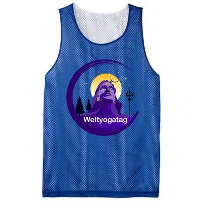 Weltyogatag Shiva Auspicious Day Of Yoga Great Gift Mesh Reversible Basketball Jersey Tank