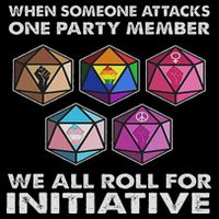 When Someone Attacks One Party Member We All Roll Initiative Drawstring Bag